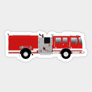 Red Fire Engine Sticker